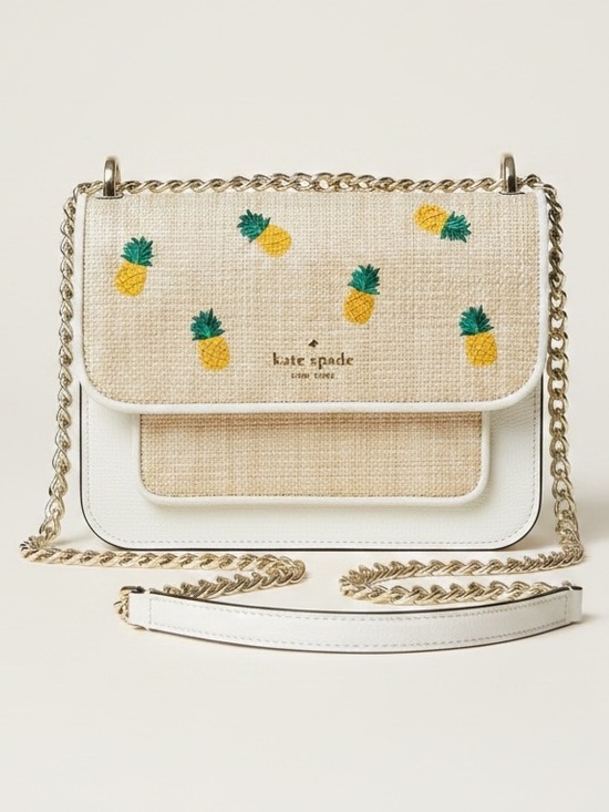 kate spade Handbags - Kate Spade Remi Pineapple Flap Chain Crossbody in the color parchment multi NWOT